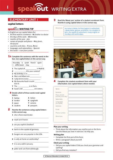 Speakout Writing Extra Elementary With Key Writing Extra