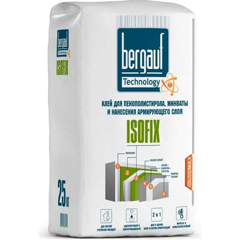 Клей для пенополистирола, минваты и нанесения армирующего слоя Bergauf ...