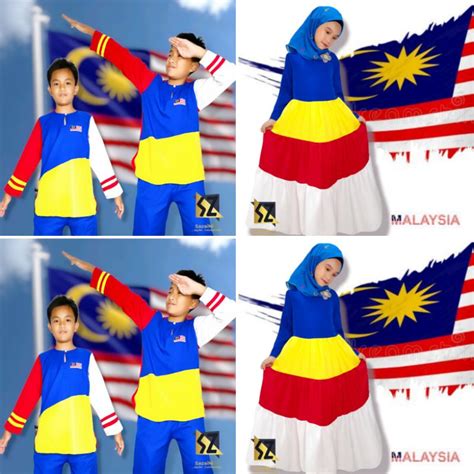 Baju Gaun Merdeka Bendera Jalur Gemilang Malaysia Gown Dress Porn Sex