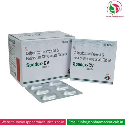 Spodox Cv Spodox Cv Cefpodoxime Proxetil Mg Clavulanic Acid Mg