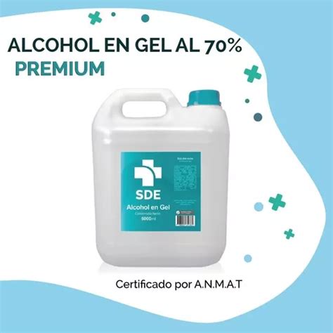 Bidon 5 Litros Alcohol En Gel Desinfectante Aprobado Anmat En Venta En