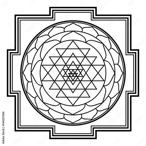 Sri Yantra Vektor Stock Vector Adobe Stock