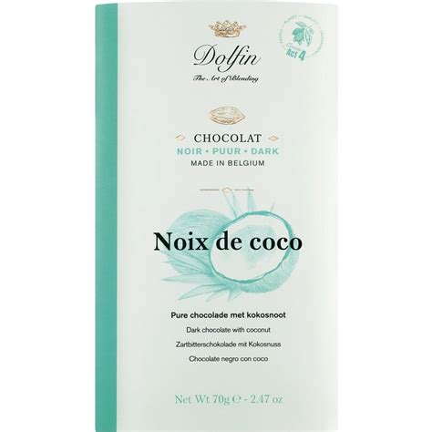 Dolfin Tablette De Chocolat Noir Noix De Coco G Boutique En