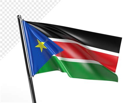 Premium PSD South Sudan Flag