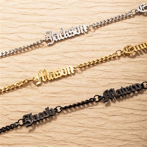 Personalized Name Necklace For Men Custom Kid Name Necklace Initial