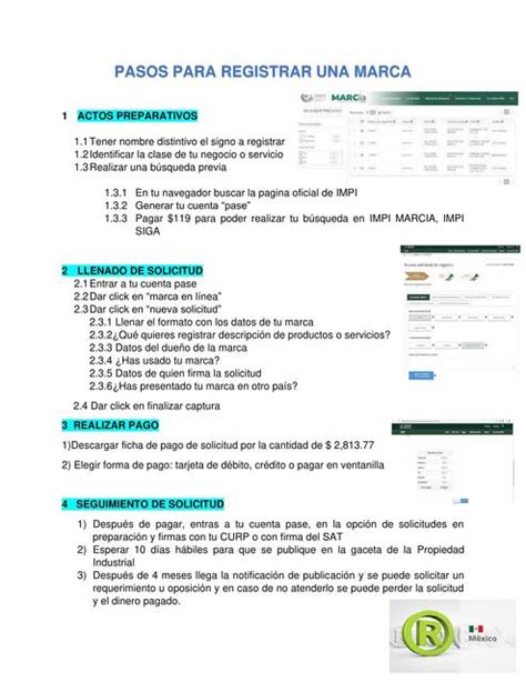 Pasos Para Registrar Una Marca Pilar Ram Rez Udocz