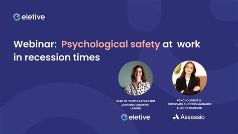 Webinar Psychological Safety At Work In Recession Times YouTube