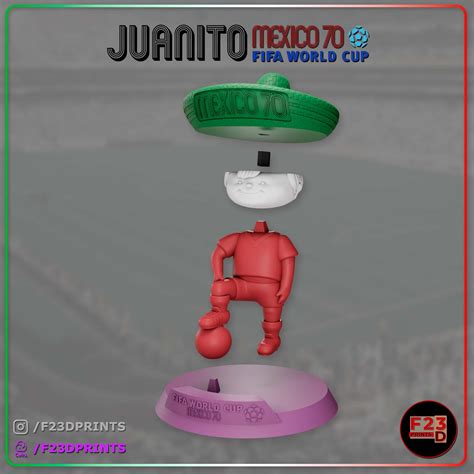 Archivo Stl World Cup Mascot Mexico 1970 Juanito 🗺️・plan De Impresión En 3d Para Descargar・cults