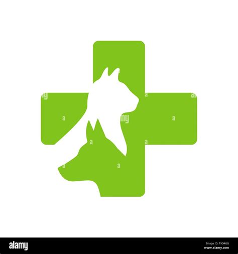 Clínica veterinaria vector logo logotipo para una tienda de mascotas