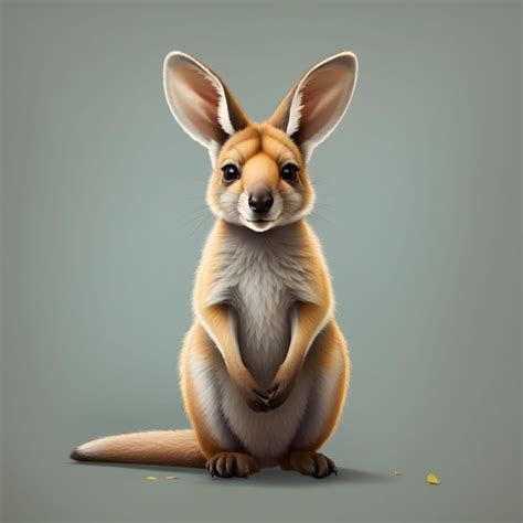 Premium Ai Image Wallaby Illustration Ai Generative