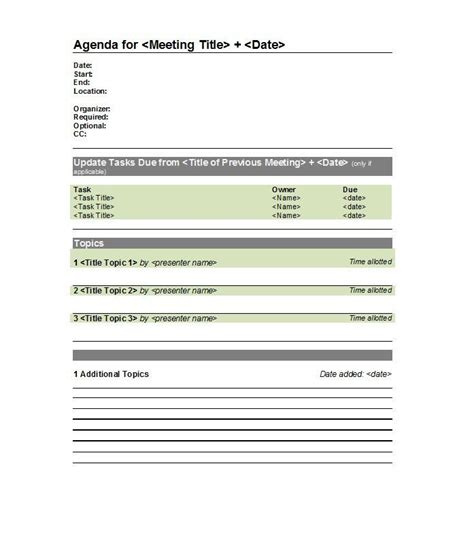 Eos Level 10 Meeting Template