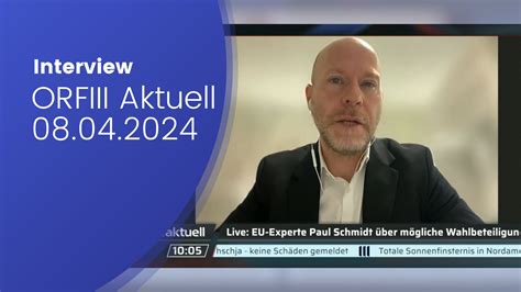 ORF III Aktuell Analyse Studie zur EU Wahl Österreichische