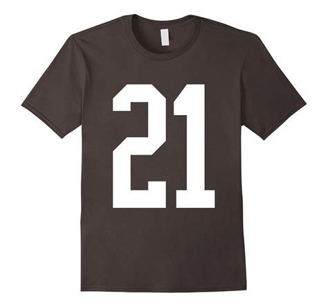 #21 White Number 21 Sports Fan Jersey Style T-Shirt-ANZ – Anztshirt