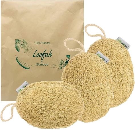 100 Natural Loofah Exfoliating Sponge 3 Pack Loofah