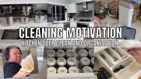 CLEAN WITH ME CLEANING MOTIVATION KITCHEN DEEP CLEAN ORGANISATION