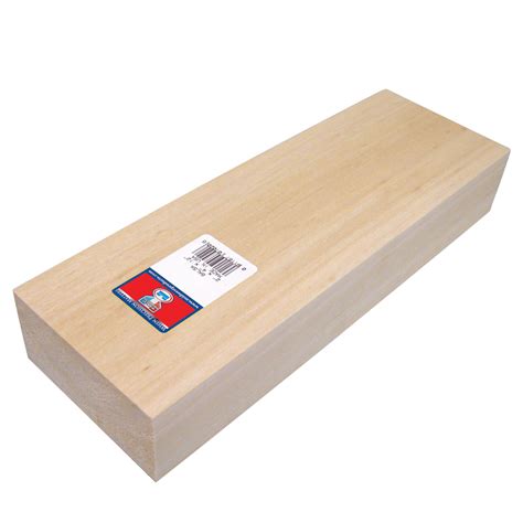 Midwest Balsa Wood Block, 4" x 2" x 12" - Walmart.com