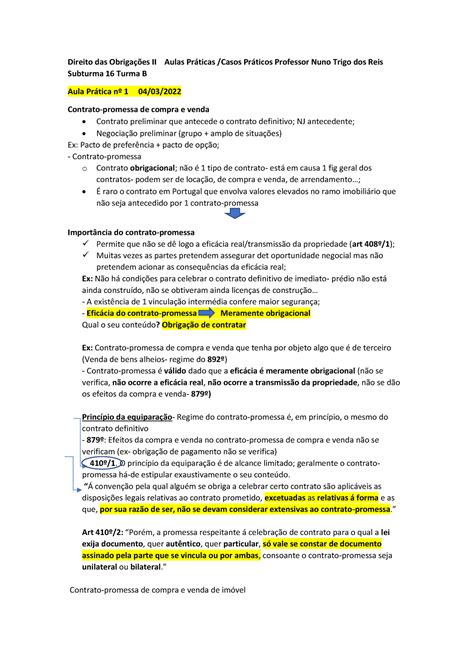 Direito Das Obriga Es Ii Aulas Pr Ticas Direito Das Obriga Es Ii