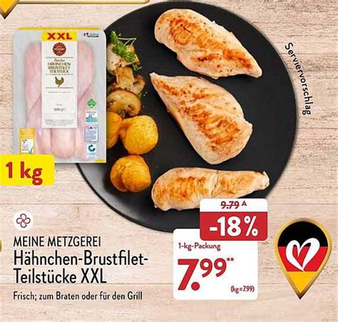 Meine Metzgerei Hähnchen brustfilet teilstücke XXL Angebot bei ALDI Nord