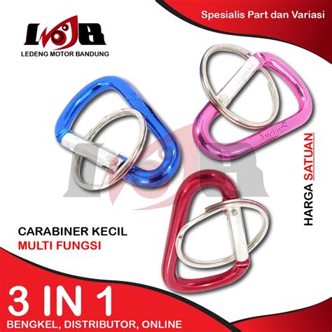 Jual Carabiner Biasa Gantungan Kunci Tas Snap Hook Hanger Hiking