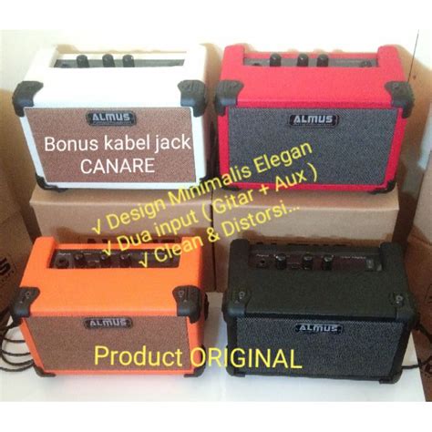 Jual AMPLI GITAR ALMUS Mini Distorsi Dua Input Shopee Indonesia