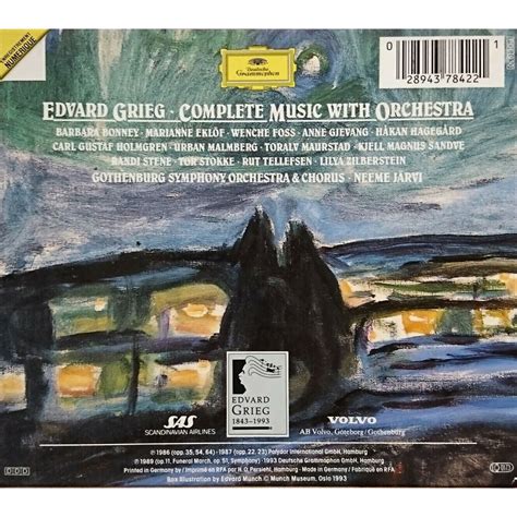 Complete music with orchestra järvi gothenburg s o de Grieg Edvard