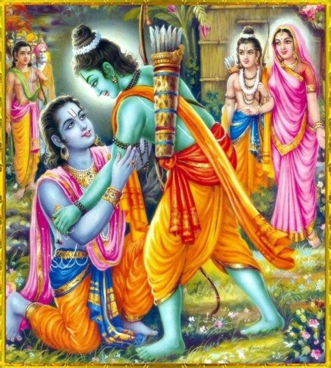 Bharat Milap With Ram Sita Laxman Satrugan Lord Rama Images Rama