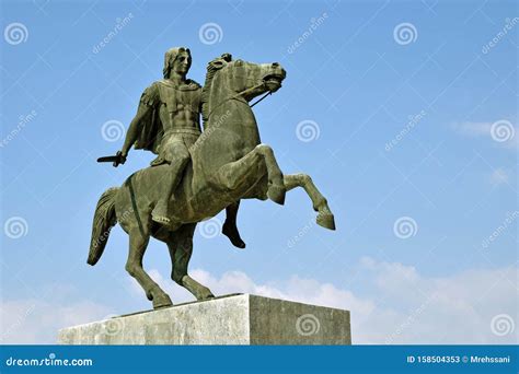 Alexander the Great Statue in Thessaloniki Stock Image - Image of ...