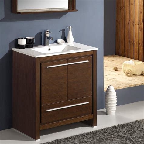 Fresca Allier 30 Wenge Brown Modern Bathroom Vanity W Mirror Tuscan