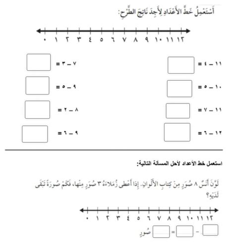 أوراق عمل رياضيات أول ابتدائي ف2 بداية