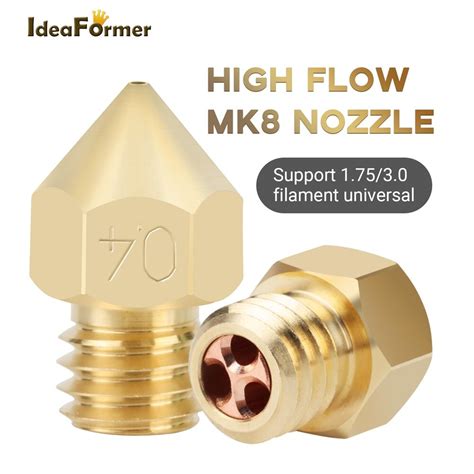 1 2 3pcs New Clone Cht Nozzle Mk8 0 4mm Brass Nozzles High Flow Three Eyes Print Head For Ender