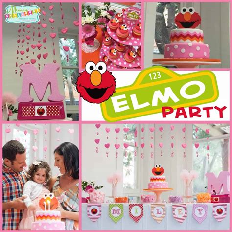 Elmo Party: Miley's Pretty Pink Elmo Party | Mimi's Dollhouse