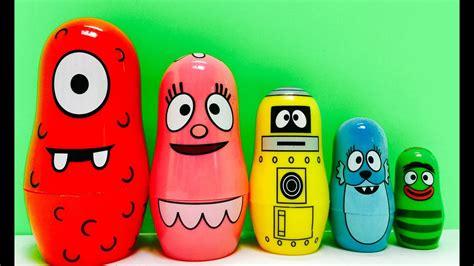 Yo Gabba Gabba Colorful Stacking Nesting Russian Dolls Toys Opening Youtube