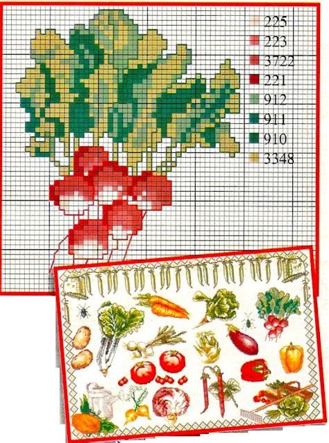 Tovaglia Da Cucina A Punto Croce Con Le Verdure E Gli Ortaggi Holiday