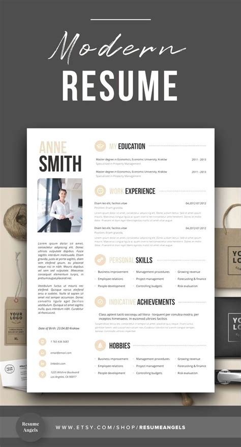 Resume Example With Headshot Photo Cover Letter Page Word Resume