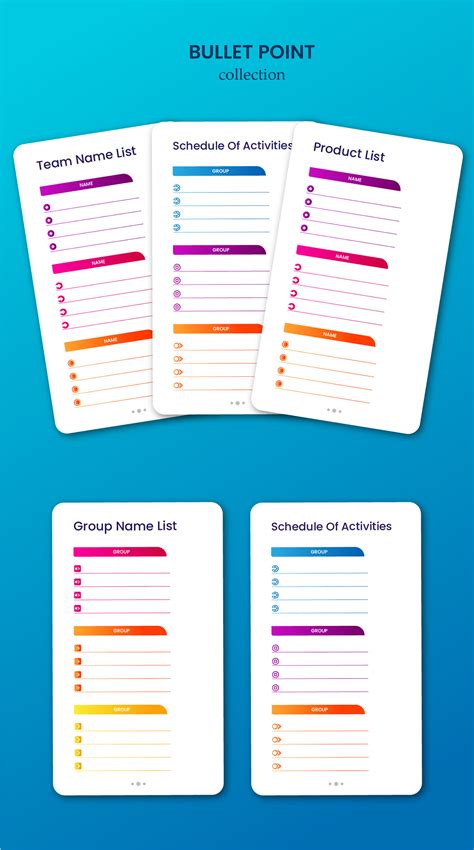 Collection Of Bullet Points Design Templates :: Behance