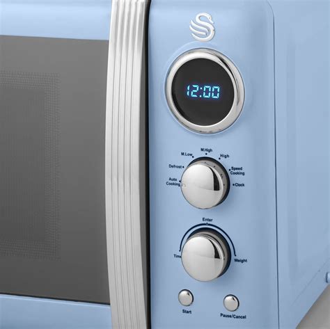 Swan 800W Retro Digital Microwave