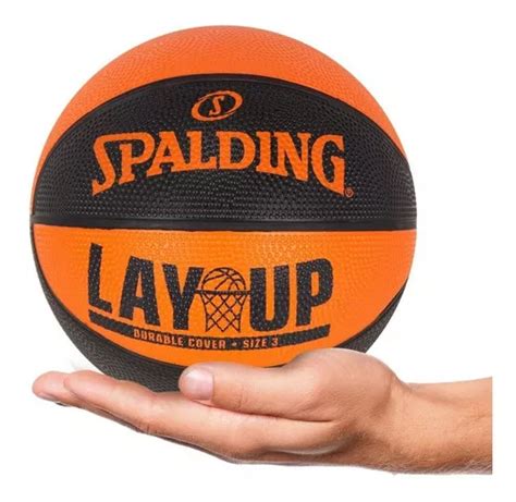 Mini Bola De Basquete Spalding Lay Up Borracha Laranja Frete grátis