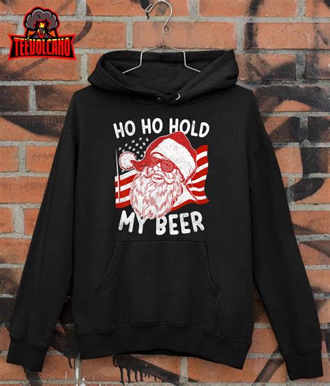 Christmas In July Shirt Santa Ho Ho Hold My Beer T Shirt