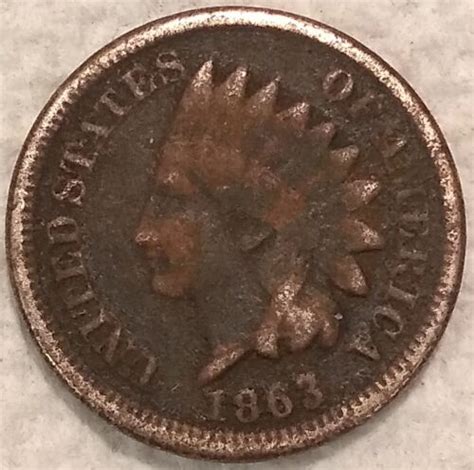 1863 Indian Head Cent Grading G VG Coin Penny 1C 7595 EBay