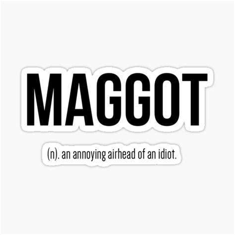 Maggot Sticker For Sale By Alice Cara Redbubble