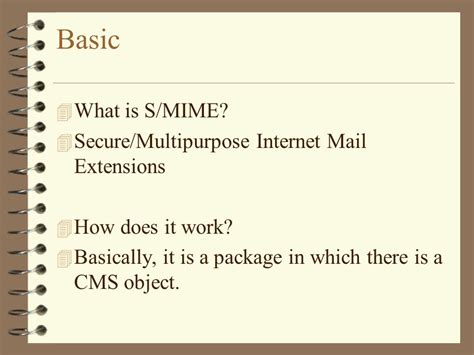 Smime And Cms Presentation For Cse712 By Yi Wen Instructor Dr Aidong