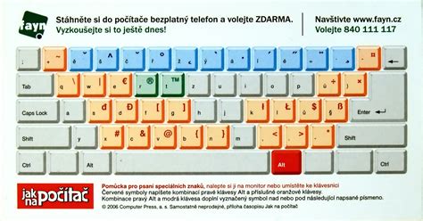 Jak napsat zavináč ű a další speciální znaky Mezi monitorem a židlí