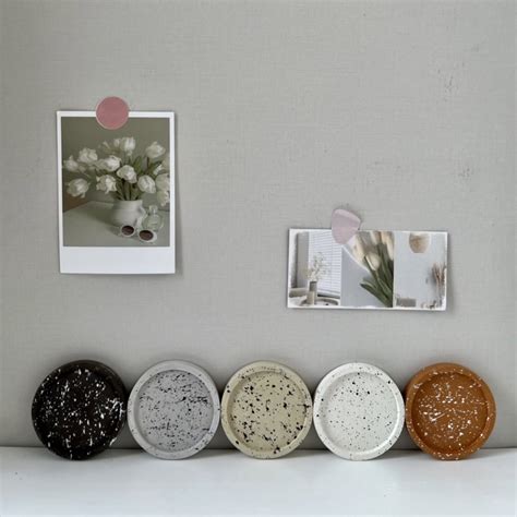 Jual Coaster Aesthetic Concrete Tray Korean Coaster Home Decor Baki