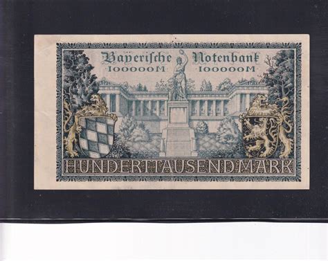 Bayern Bayerische Notenbank 100000 Mark 1923 Länderbank BAY 9 leicht