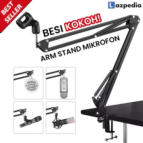 Arm Stand Mic Nb Arm Stand Suspensi Lazypod Mikrofon Stand Mic