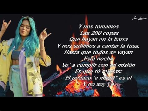 Karol G Copas Lyrics Letra Esp Youtube