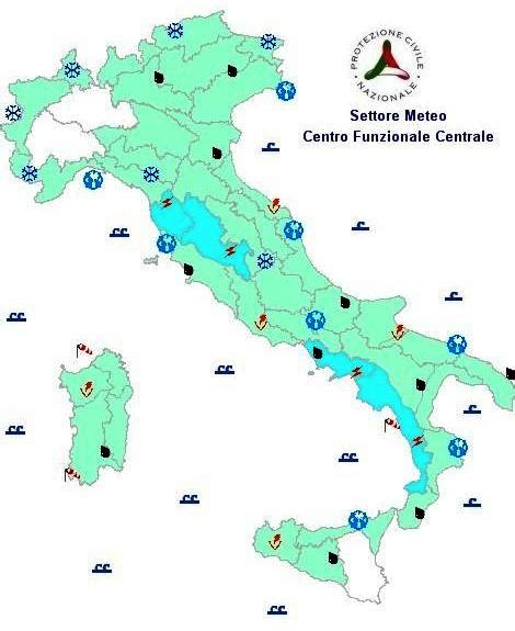 Nuova Allerta Meteo Della Protezione Civile Per Il Centro Sud Domani