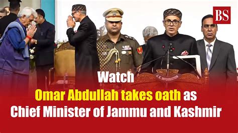 Watch Omar Abdullah Takes Oath As Chief Minister Of Jammu And Kashmir