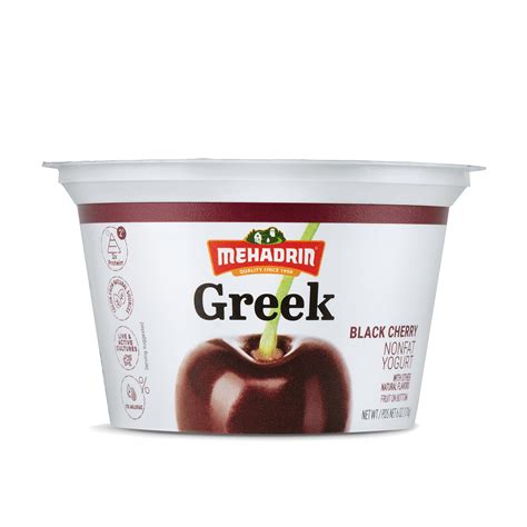 Black Cherry Greek Yogurt 6 Oz Mehadrin Dairy