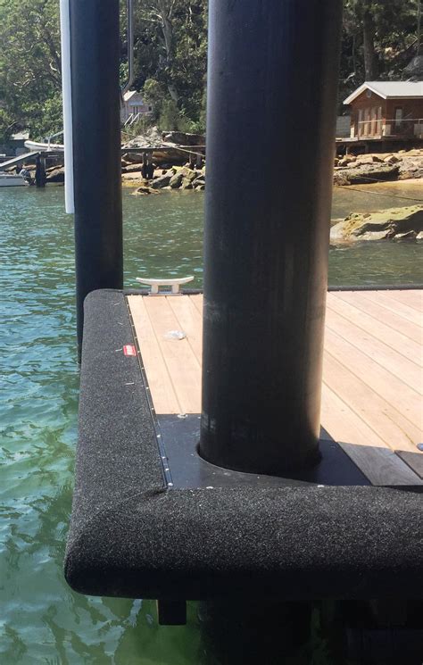 Pontoon Locator Piles With Hdpe Disc All Waterfront Constructions